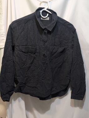 Everlane Dark Gray Men's Button-Front Shirt Jacket Size Small